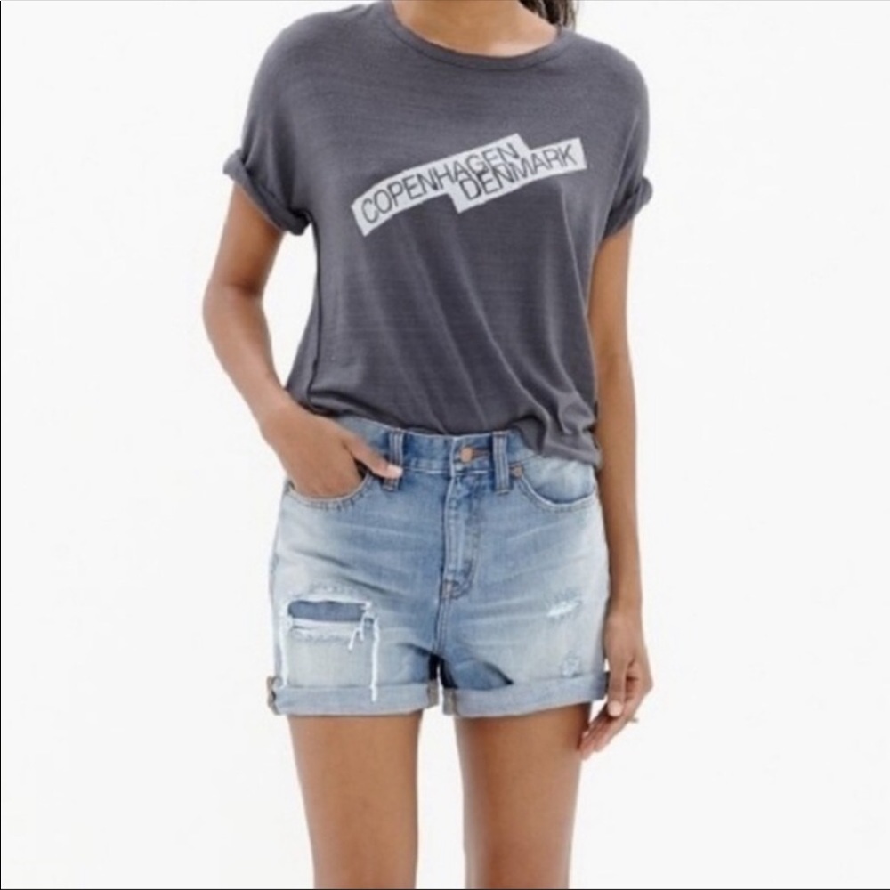 Madewell Boyshorts Rip & Repair Edition Denim Shorts 25